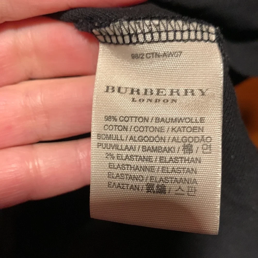 Burberry Black Nova Check Polo Short sleeve shirt Sz Xl excellent condit… - Picture 8 of 8